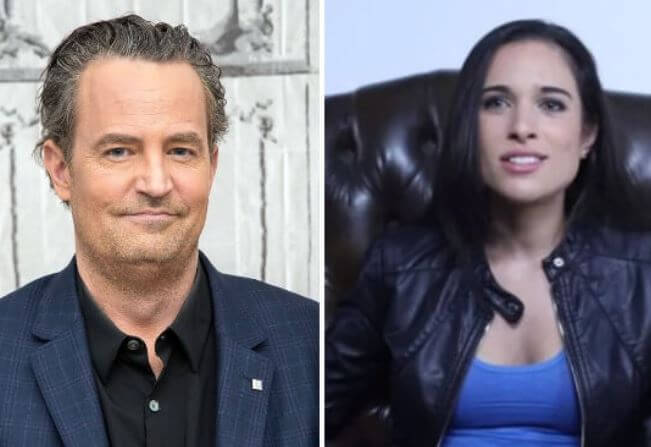 Suzanne Perry’s son, Matthew Perry, and his fiancé, Molly Hurwitz.